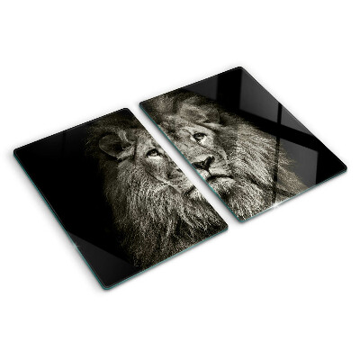 Cutting board Lion in black and white