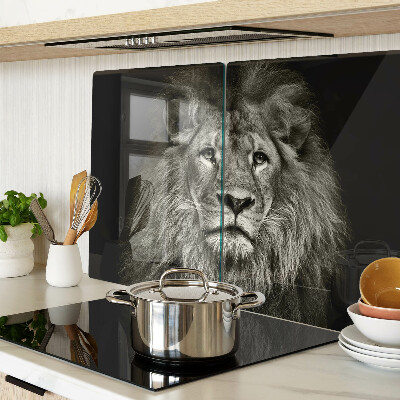 Cutting board Lion in black and white