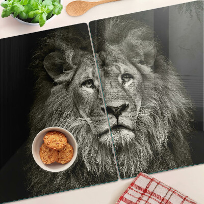 Cutting board Lion in black and white
