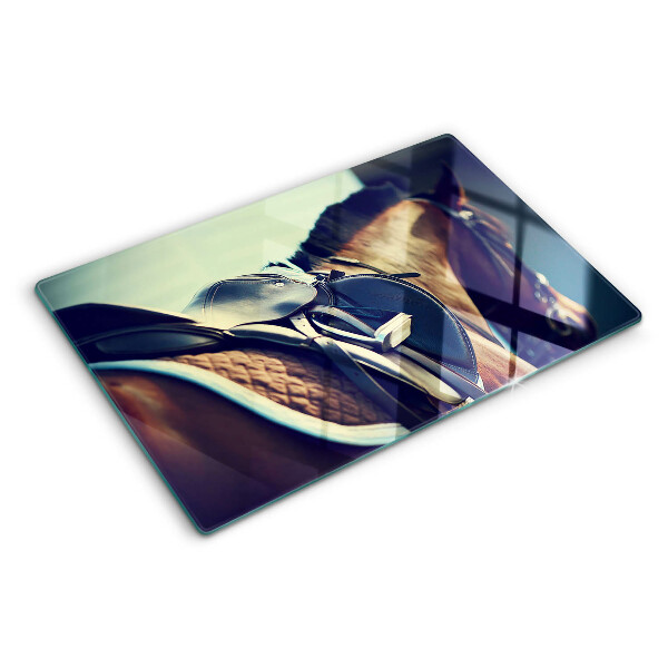Chopping board glass Horses and equestrian accessories