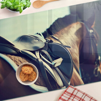 Chopping board glass Horses and equestrian accessories