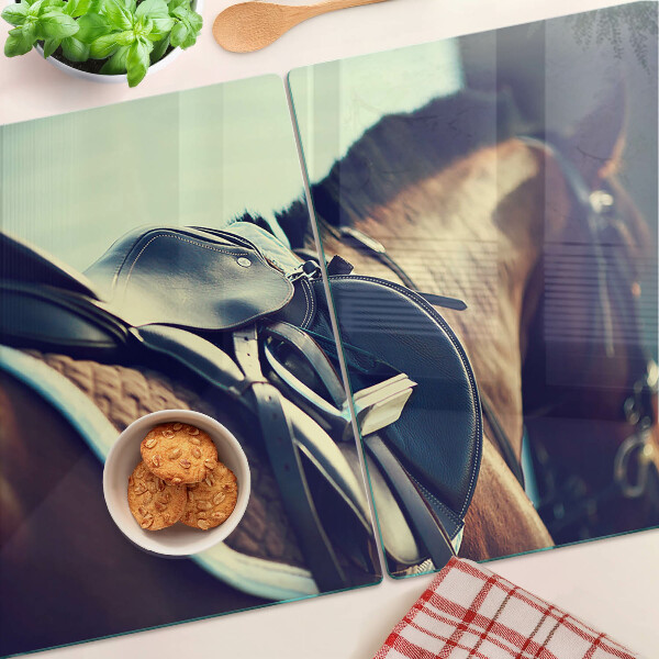 Chopping board glass Horses and equestrian accessories