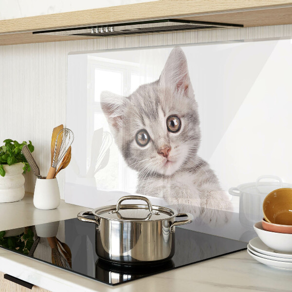 Glass chopping board Kitten with big eyes