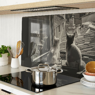 Chopping board Cats at the window