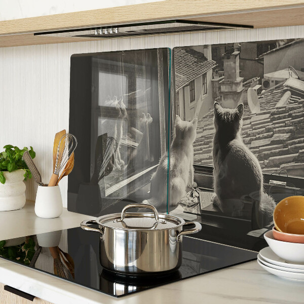 Chopping board Cats at the window