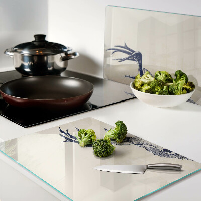 Glass cutting board Moose with antlers