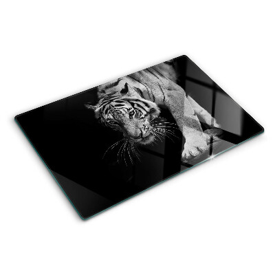 Chopping board Tiger in black and white