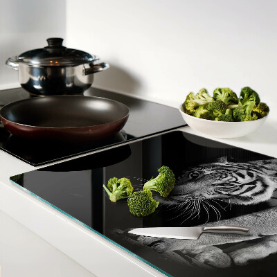 Chopping board Tiger in black and white