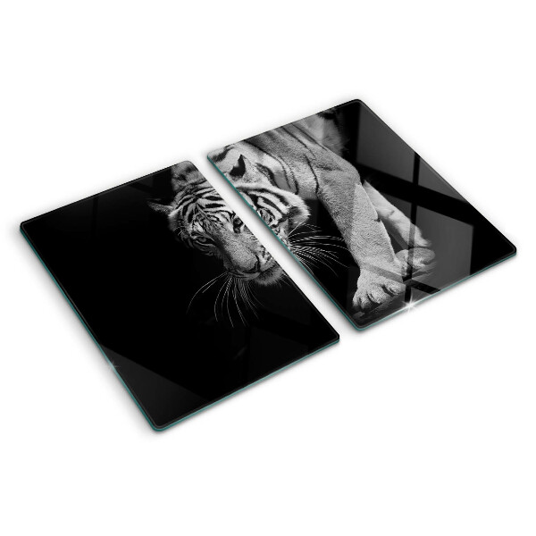 Chopping board Tiger in black and white
