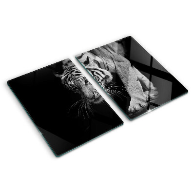 Chopping board Tiger in black and white