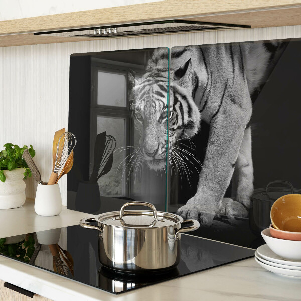 Chopping board Tiger in black and white