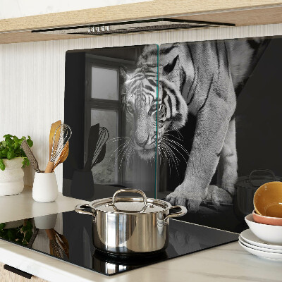 Chopping board Tiger in black and white
