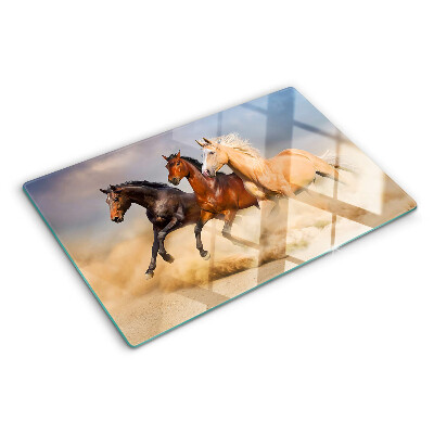 Cutting board Galloping horses in motion
