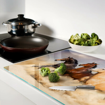 Cutting board Galloping horses in motion