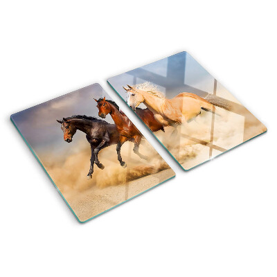 Cutting board Galloping horses in motion