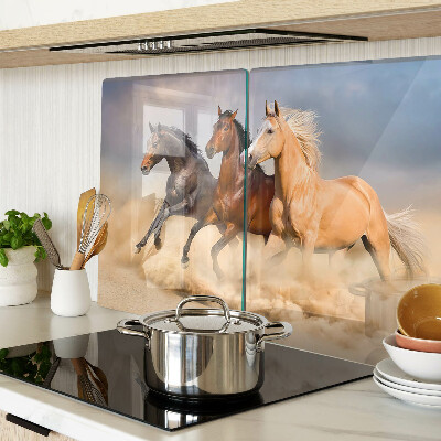 Cutting board Galloping horses in motion