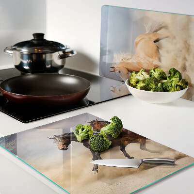 Cutting board Galloping horses in motion