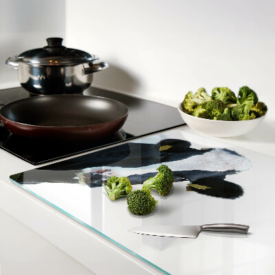 Glass cutting board Interesting cow