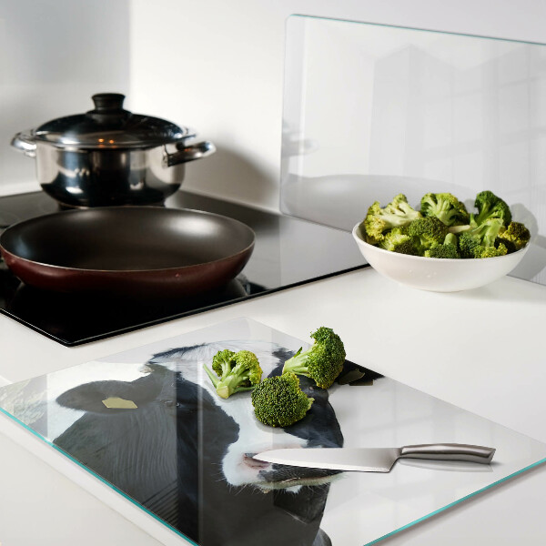 Glass cutting board Interesting cow