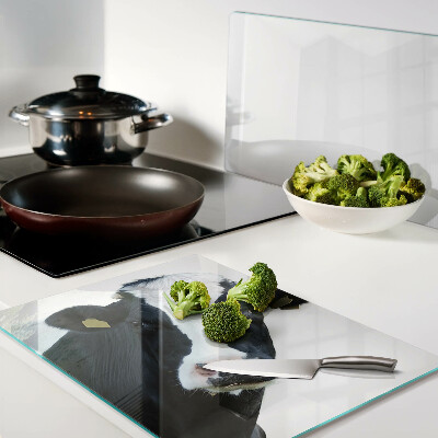 Glass cutting board Interesting cow
