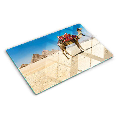 Chopping board Pyramids and a camel in the desert
