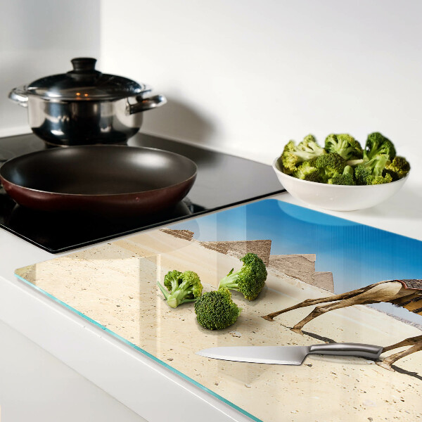 Chopping board Pyramids and a camel in the desert