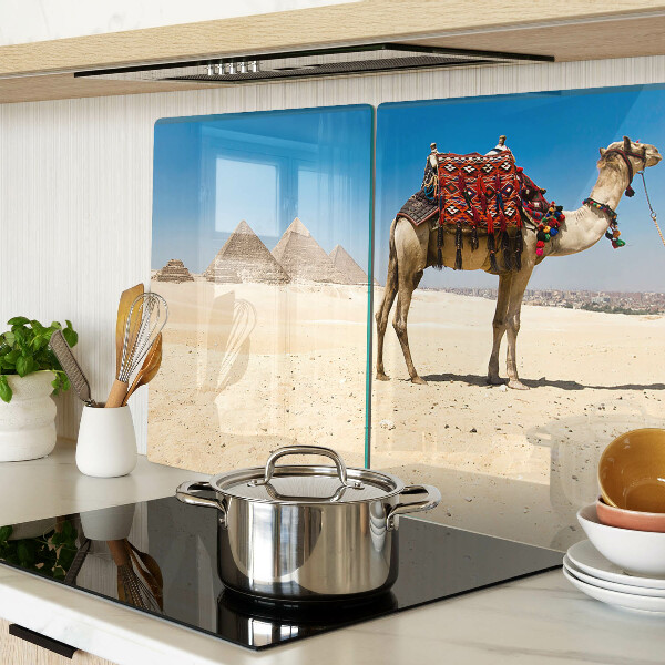Chopping board Pyramids and a camel in the desert
