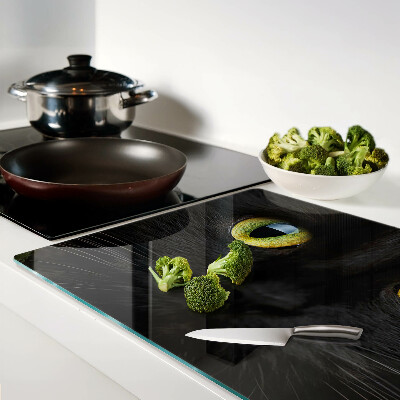 Cutting board Black cat with green eyes