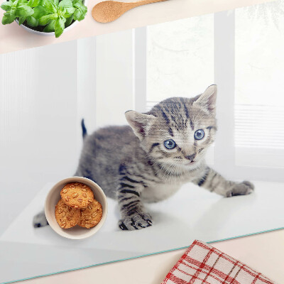 Chopping board Kitten with blue eyes