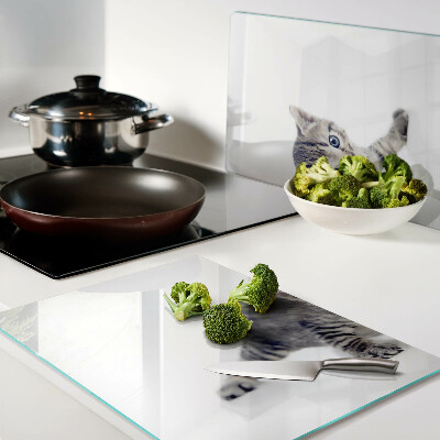 Chopping board Kitten with blue eyes