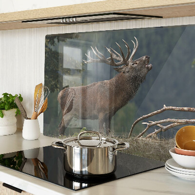 Chopping board glass Deer in its natural habitat