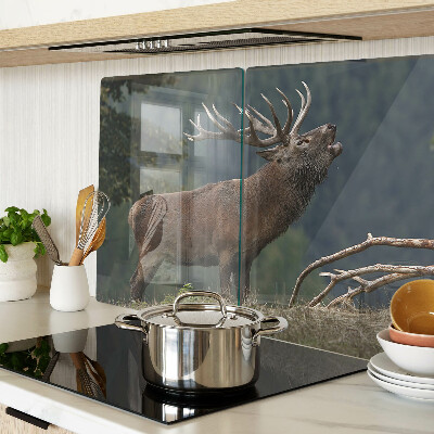 Chopping board glass Deer in its natural habitat