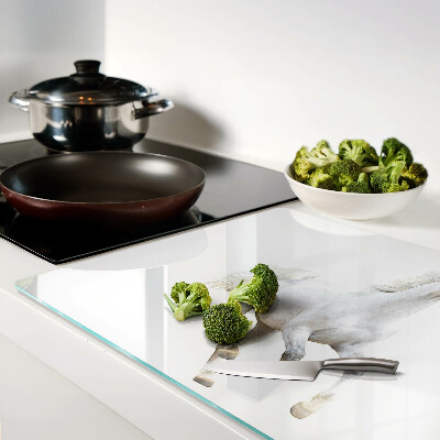Glass kitchen board White horse in motion