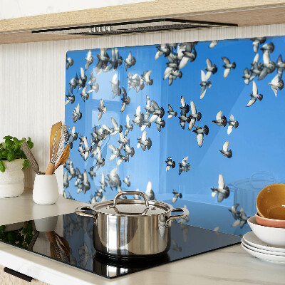 Chopping board Pigeons flying in the sky
