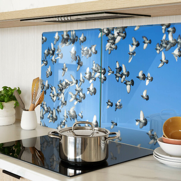 Chopping board Pigeons flying in the sky