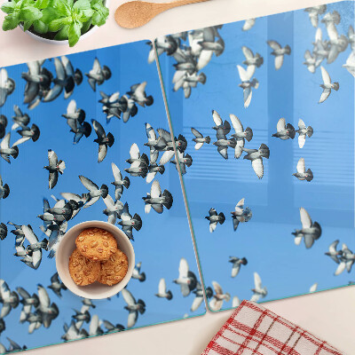 Chopping board Pigeons flying in the sky