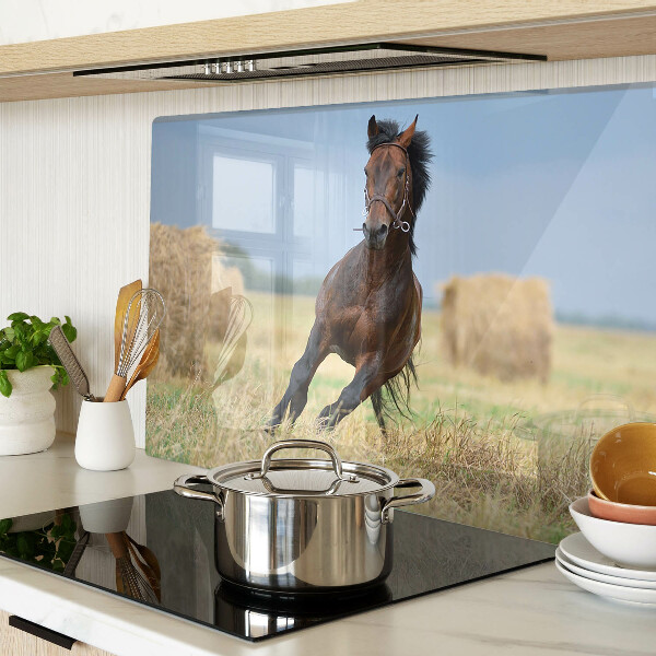 Cutting board A horse in the meadow