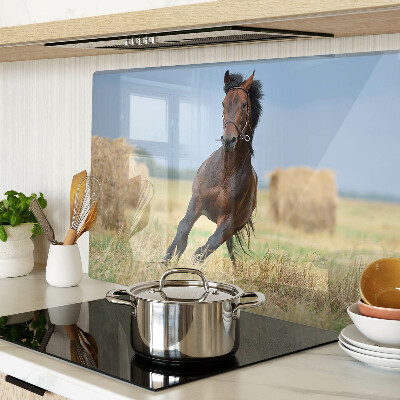 Cutting board A horse in the meadow