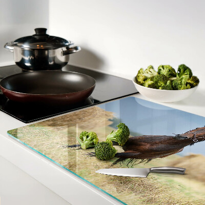 Cutting board A horse in the meadow
