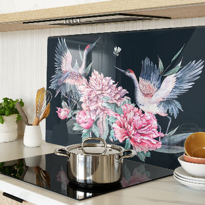 Glass chopping board Flowers and birds