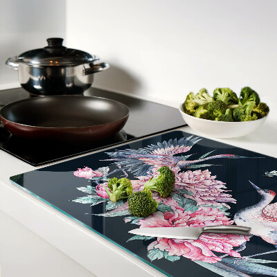 Glass chopping board Flowers and birds