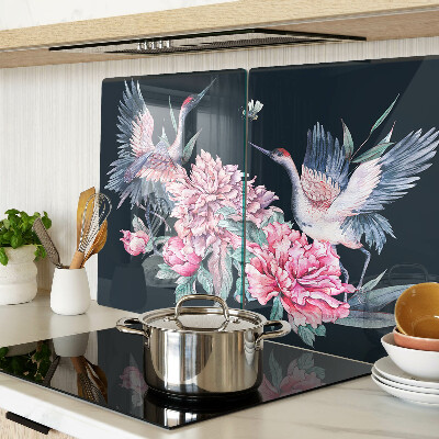Glass chopping board Flowers and birds