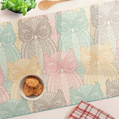 Glass kitchen board Flower and bird motif