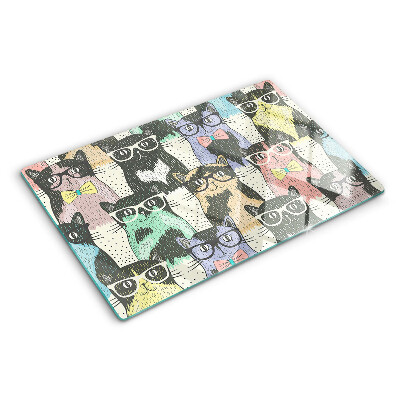 Cutting board Cats with glasses