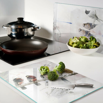 Chopping board Birds on a branch