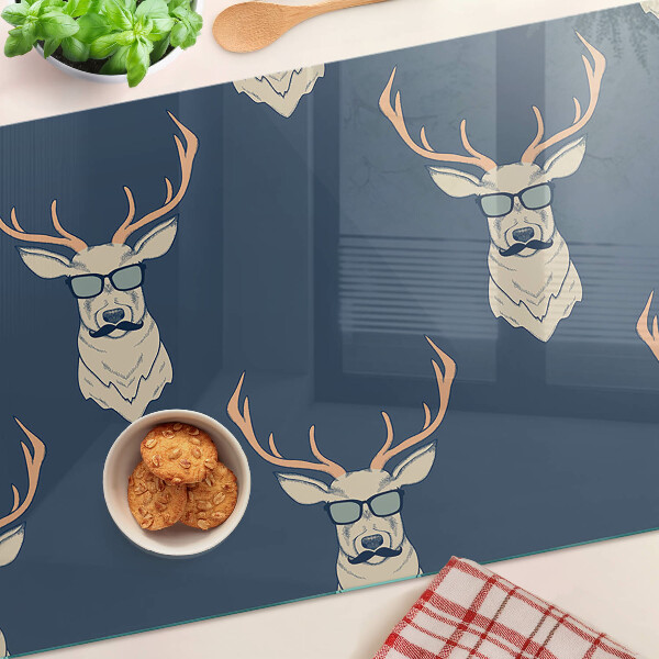 Cutting board Reindeer in sunglasses