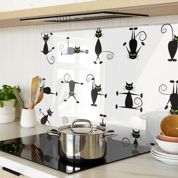 Chopping board Black cats with green eyes