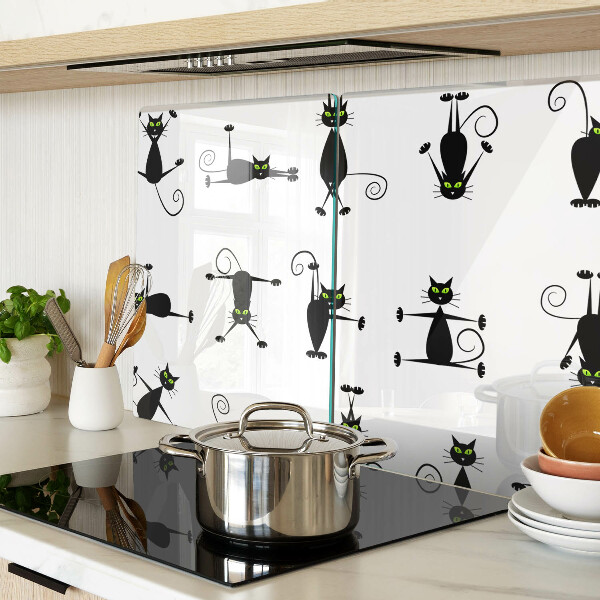 Chopping board Black cats with green eyes