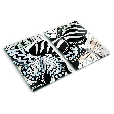 Glass chopping board Butterfly motif in various colors