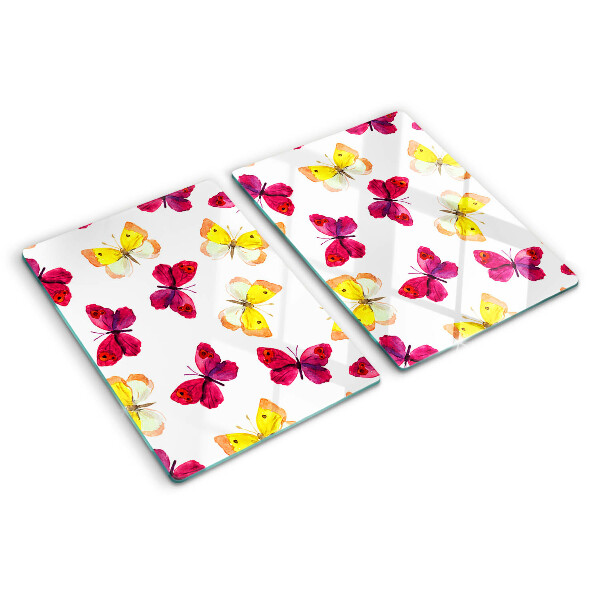 Cutting board Butterfly motif in spring colors